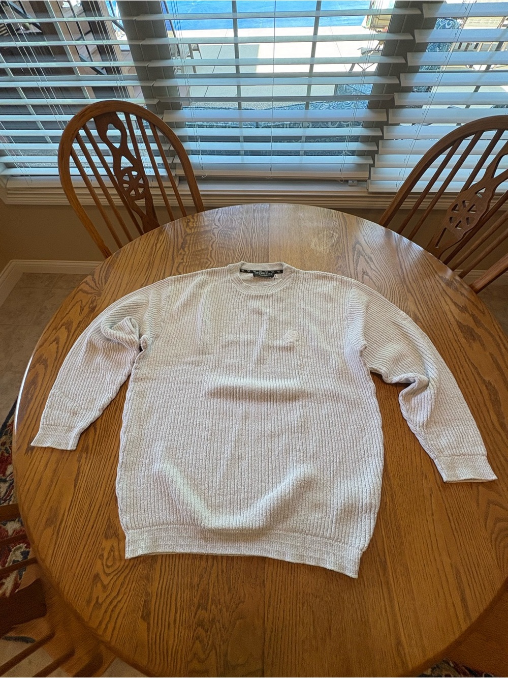 Tundra Sport Vintage Men's Light Gray Ribbed Sweater M